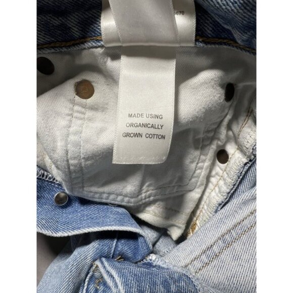 Agolde Jeans Womens Size 29 Blue 90's Straight High Rise ButtonFly Cropped 32x26 - Picture 11 of 16